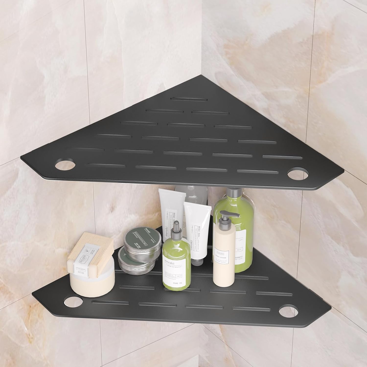 Maximize Your Shower Space with Rustproof 10" Corner Shelves