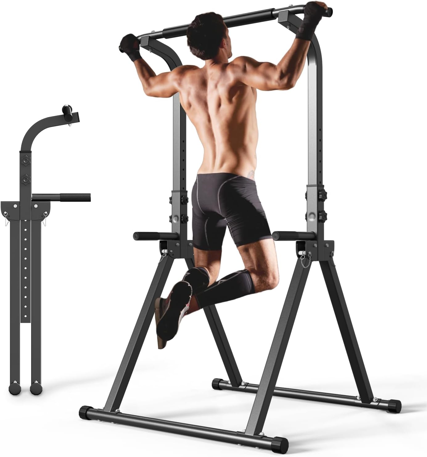 Elevate Your Home Workouts with the Foldable Pull Up Bar Tower