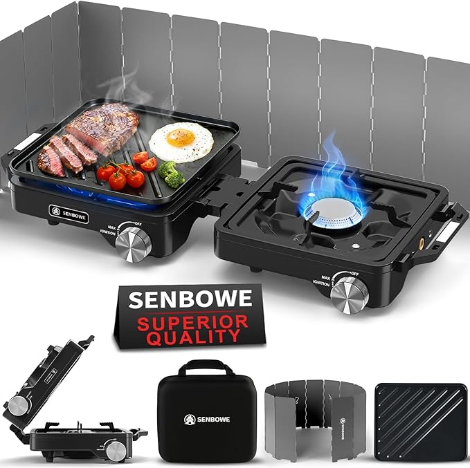 Unleash Your Outdoor Culinary Skills with the SENBOWE 2-Burner Pro Camping Stove